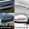 For Volkswagen 4PCS Car Door Handle Sline Badge Decoration Sticker Auto Applique Accessories For Volkswagen VW Golf Tiguan CADDY