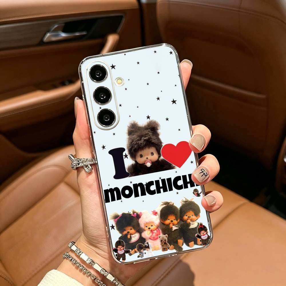Cute M-monchhichis-s Clear Soft Silicone Phone Case for Samsung Galaxy A71, A70, A52, A51, A40, A30 Samsung a70