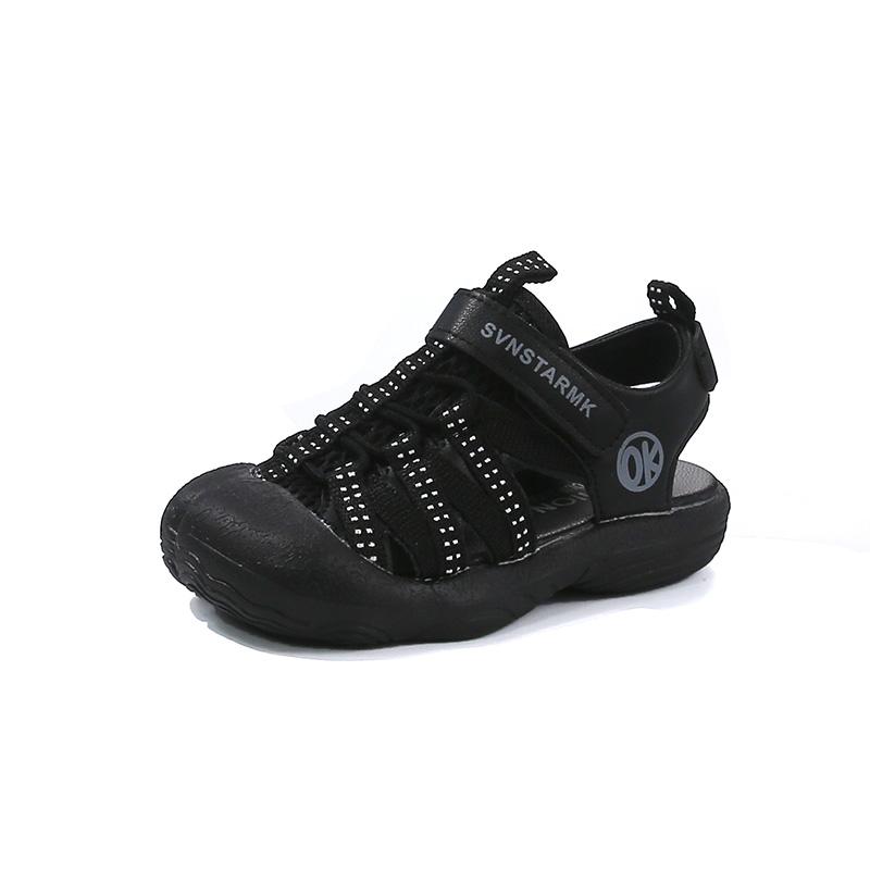 

Boys Sandals Summer New Children s Sports Shoes with Anti Kick Cap and Hollow Out Beach Shoes for Casual Running 37