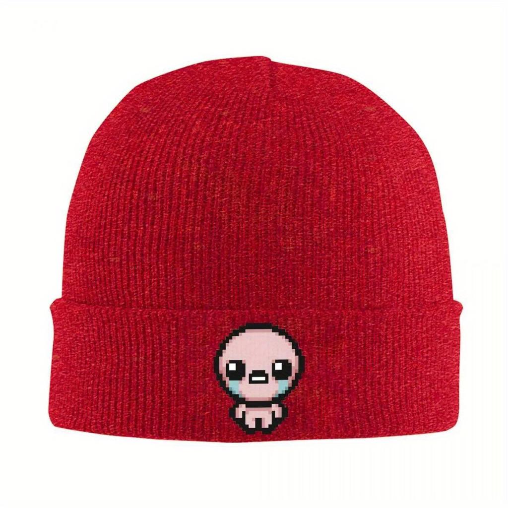 The Binding Of Isaac Pixel Knitted Hat Womens Unisexs Skullies Beanies Winter Hat Acrylic Warm Melon Cap