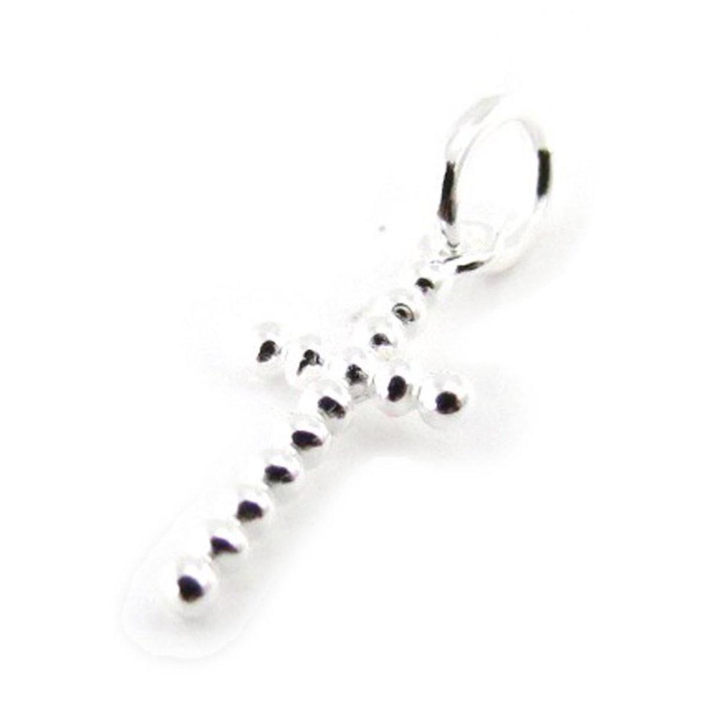 Les Trésors De Lily [J3109] - Silver 'Cross' Pendant - 9x18 Mm