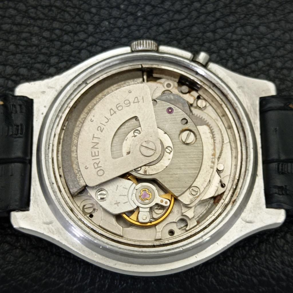 VINTAGE ORIENT AUTOMATIC 46941 JAPAN MENS BLACK COLOR DIAL WATCH a700623-5 R204-a700623