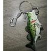Acrylic Fish Keychain Accessory for Bag Use and Daily Carry, Metal Hook Detail, Fishing Theme Style for Display Placement