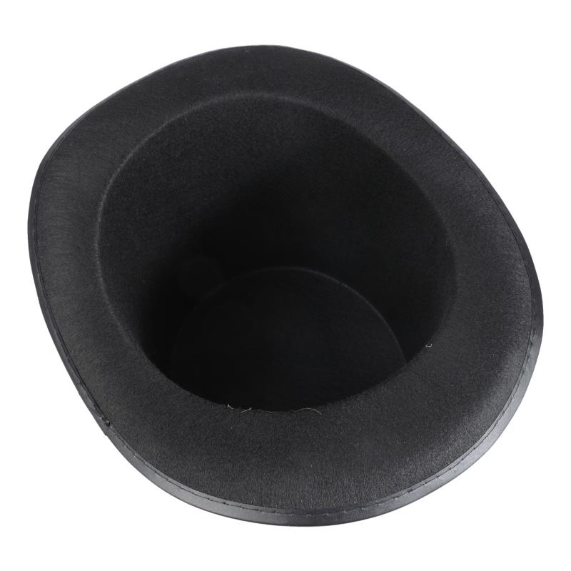 Pălărie neagră din pâslă din satin Pălărie de magician Pălărie de domn Accesorii pentru costume de petrecere Mărime unică potrivită pentru majoritatea copiilor adulți