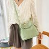 Tote Bag Solid Color Bucket Bags Crossbody Bag Versatile Fashion Leather Handbag