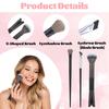 3PCS Nose Contour Brush 3-in-1 U-Shaped Contour Brushes for Makeup Double Eyeshadow Blush Brush for Sculpting and Defining Nose Contour