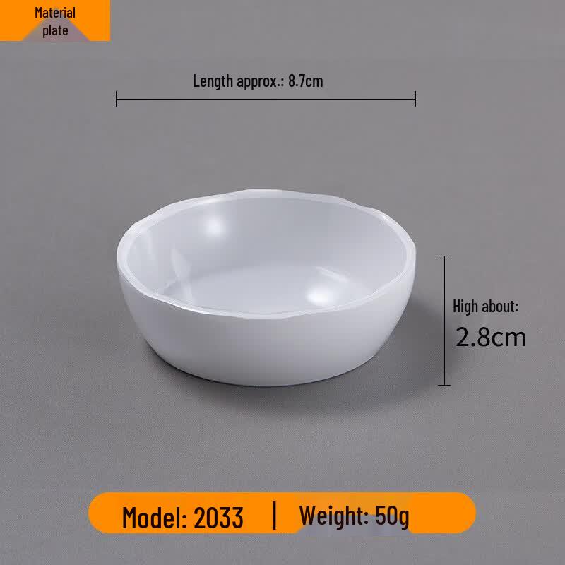 KANGMO Japanese Style Melamine Fan-shaped Dipping Sauce Dish