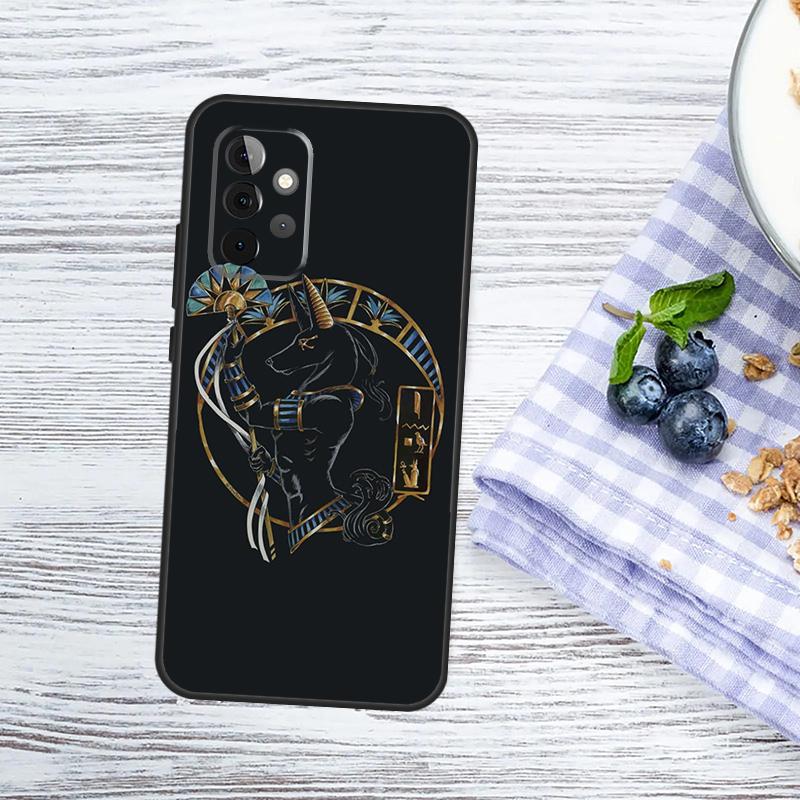Egypt Nefertiti Anubis Ankh Case For Samsung Galaxy A52 A32 A12 A14 A34 A54 A53 A33 A13 A51 A71 A15 A25 A35 A55 Cover