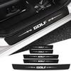 RUNTB1 Car Threshold Stickers for Volkswagen VW Golf 4 6 MK4 Passat Polo B6 B7 R Line  Jetta GTI GTD Rear Door Sill Anti Scratch Pad b10