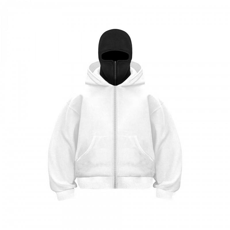 Unisex bluza z kapturem na zamek oversize casualowy sweter jesienna odzież uliczna