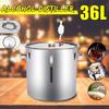 Stainless Steel Fermenter Barrel Househeld Brew Beer Wine Fermentation with Thermometer Pot Cover Exhaust Valve