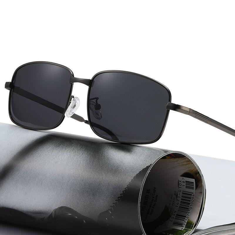 2023 Men's Polarized Metal Sunglasses with Color-Changing Lenses - Fashionable Small Frame & Night Vision Driving Glasses