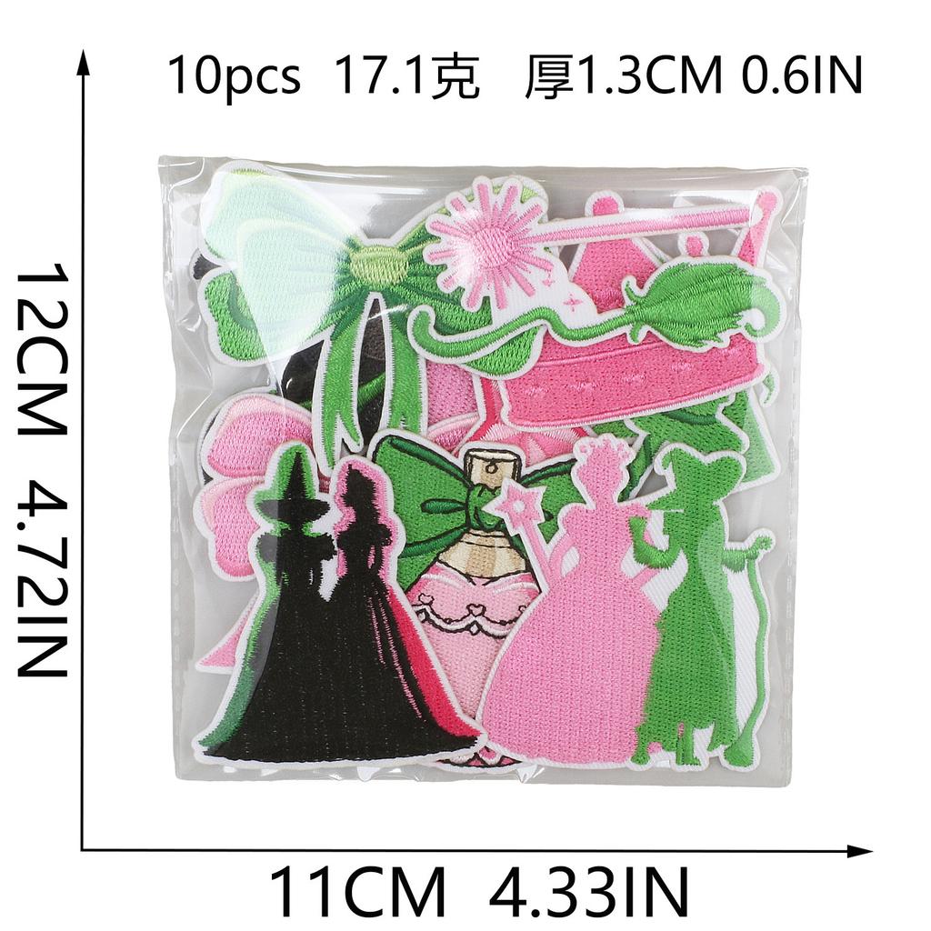 Wizard And Witch Embroidery Cloth Sticker Clothes Decoration Magic Wand Patch Sticker Computer Embroidery Bow Chapter Boy