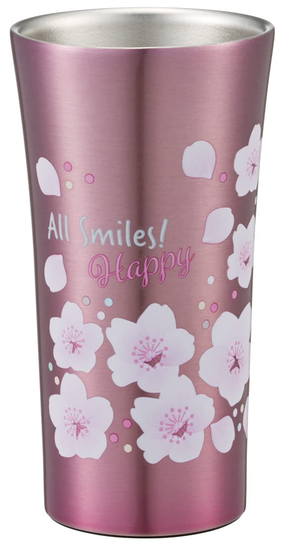 Skater Insulated Stainless Steel Cherry Blossom All Smiles Tumbler, 300ml, Pattern, (STB3N-A)