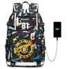 Large Capacity Schoolbag with Shoulder Strap; Student Three-piece Pencil Case Set