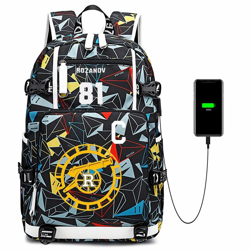 Large Capacity Schoolbag with Shoulder Strap; Student Three-piece Pencil Case Set