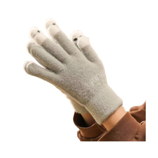Cute Warm Fuzzy Gloves Women Men Cozy Plush Touch Screen Gloves Winter Funny Finger Gloves for Texting Writing Driving