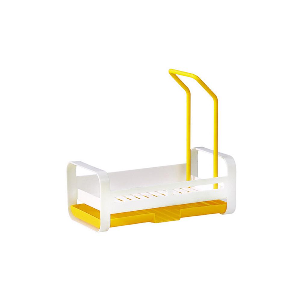 Sink Drain Shelf Kitchen Rod Dustcloth Sponge Storage Organizer Detachable Holder Washable Organization Basket Household