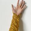 1pair Reflective Sequins Gloves Glitter Long Gloves Comfortable Breathable Glove for Costume Parties