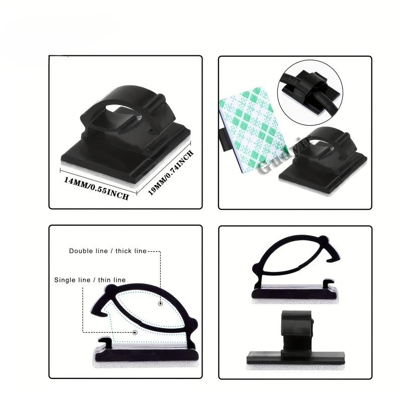 3/5/10pcs Wire Fixing Buckle Optical Fiber Wiring Buckle Cable Fixing Clamp Cable Organizer Desktop Organizer Cable Clip