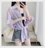 Chiffon Transparent Tulle Sunscreen Shirt - Women's Summer Shawl Tie-Up Short Casual Top