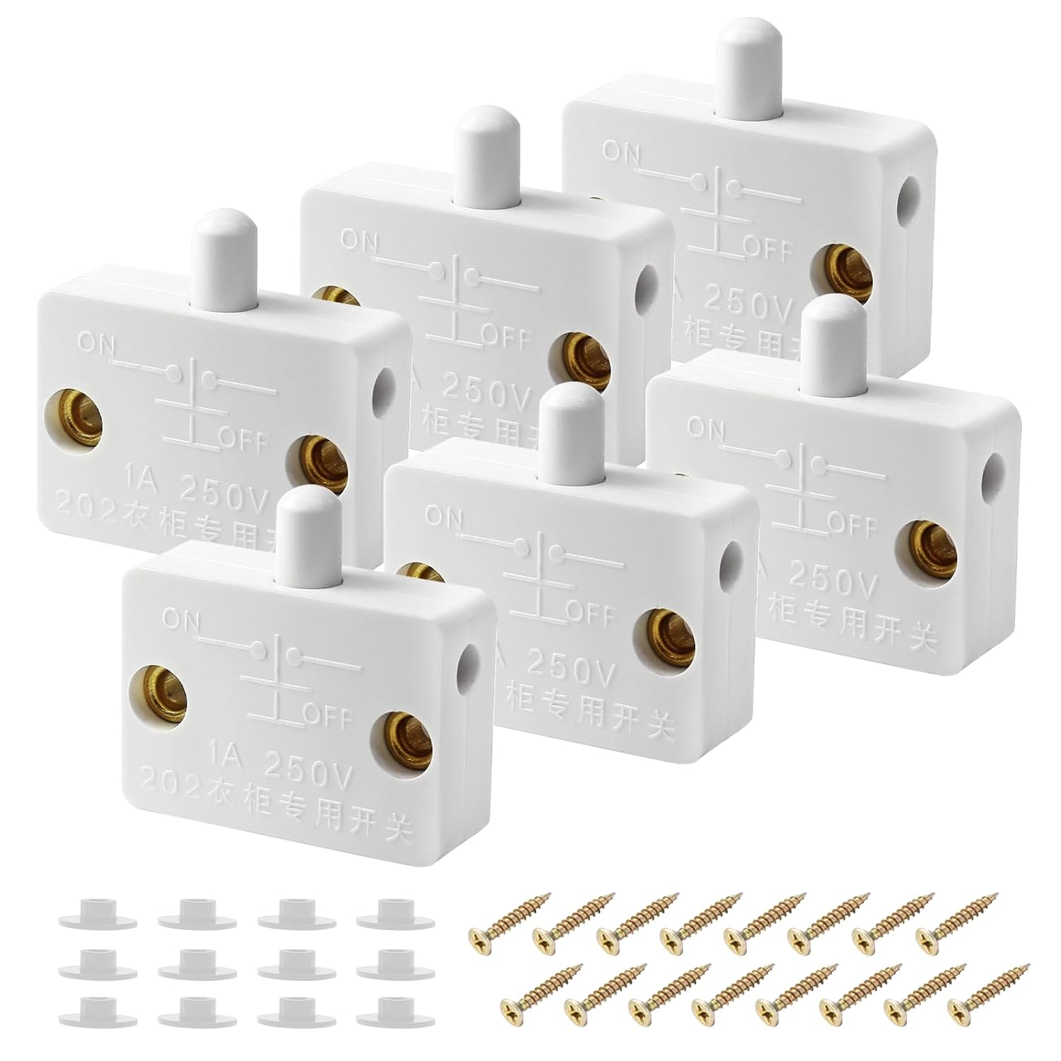 

Automatic Door Lighting 33*23*10mm Closet Light Switch Automatic Closet Light Switch Cabinet Light Switch Compact Light Control білий