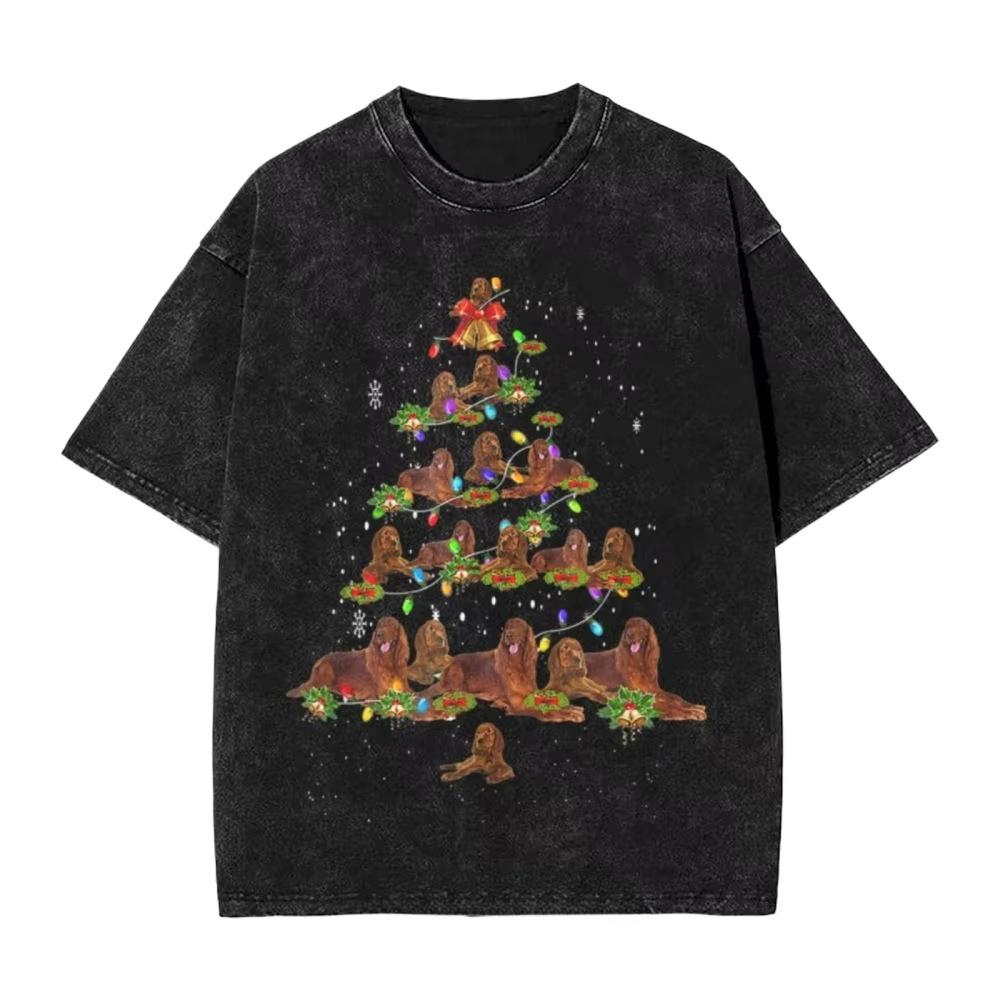 Cute Irish Setter Dog Christmas Tree Decor Xmas Tree Vintage T-Shirt S