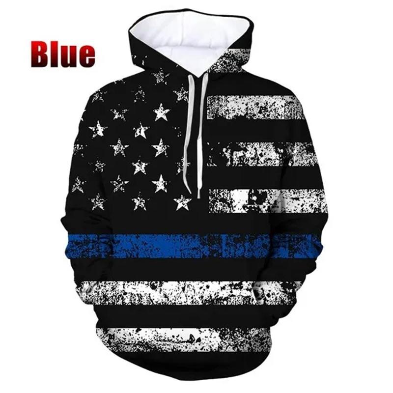 Amerikanische Flagge US Dream Emblem Hoodie Herrenbekleidung 3D-Druck USA Spirit Hoodies Damen Harajuku Mode y2k Pullover Kapuzenpullover