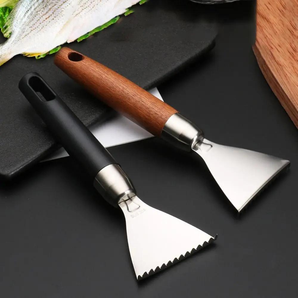 Quickly Preparing Fish Stainless Steel Fish Scale Remover ABS Handle Cooking Fish Scale Scraper Smooth Seafood Tools