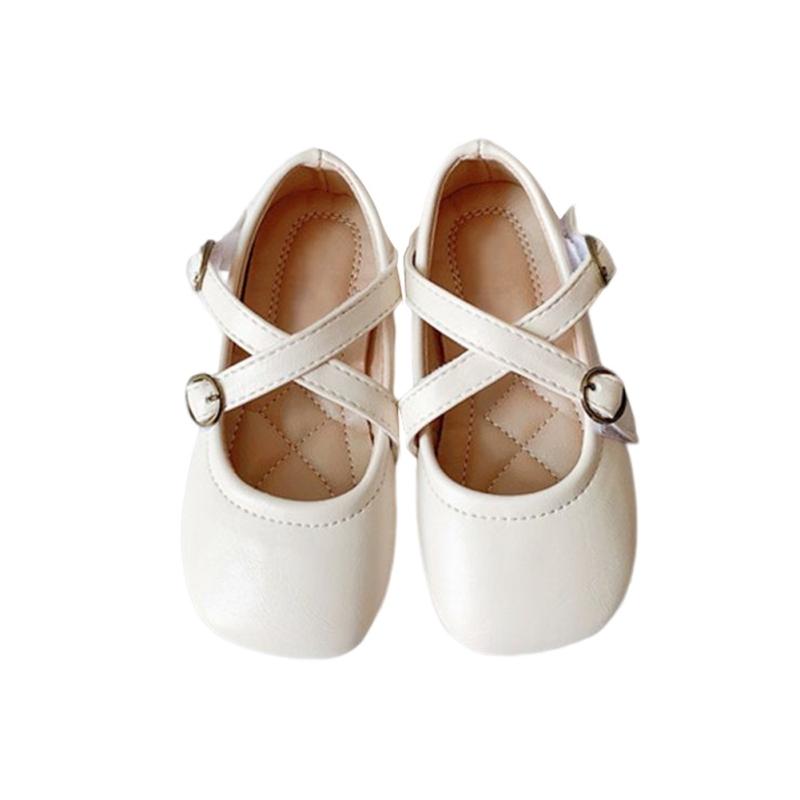 French Vintage Solid Color Flats Shoes Spring And Autumn Girls Soft Sole