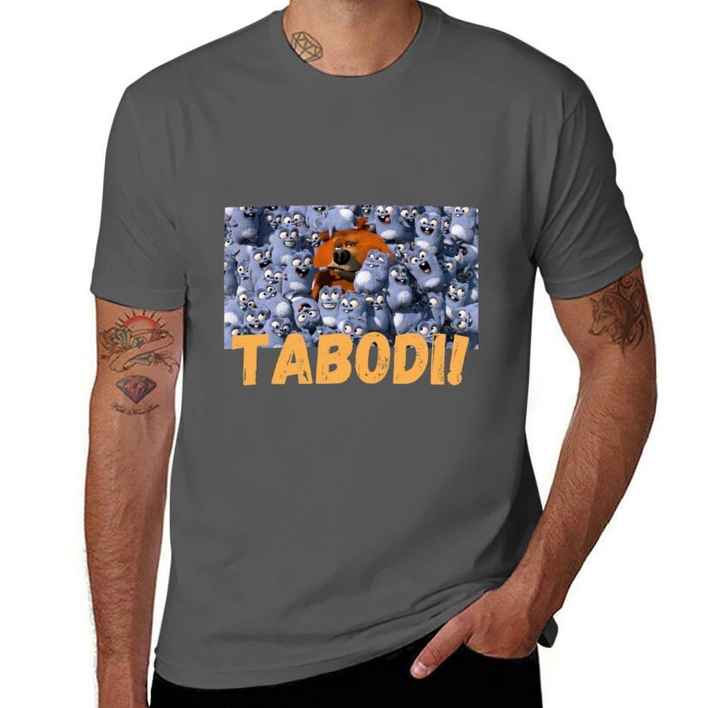 Happy Lemmings Tabodi And Grizzy Tshirt Simple Line Art Print Tee Tshirt