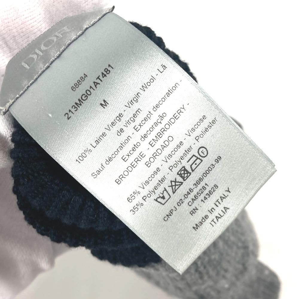 Dior 213MG01AT481 Bicolor CD Logo Gloves Accessories Gloves Wool gray/Black