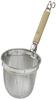 [Commercial Use] 18-8 Stainless Steel Udon Strainer with Wooden Handle, Diameter 136 X Height 160mm [Made In Japan] R-10567