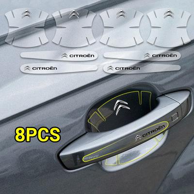 4/8 stuks Autodeurklink Pols Transparante Beschermfolie Krasbestendige Sticker Voor C1 C2 C3 C4 Picasso C4L C5 C-ELYSEE