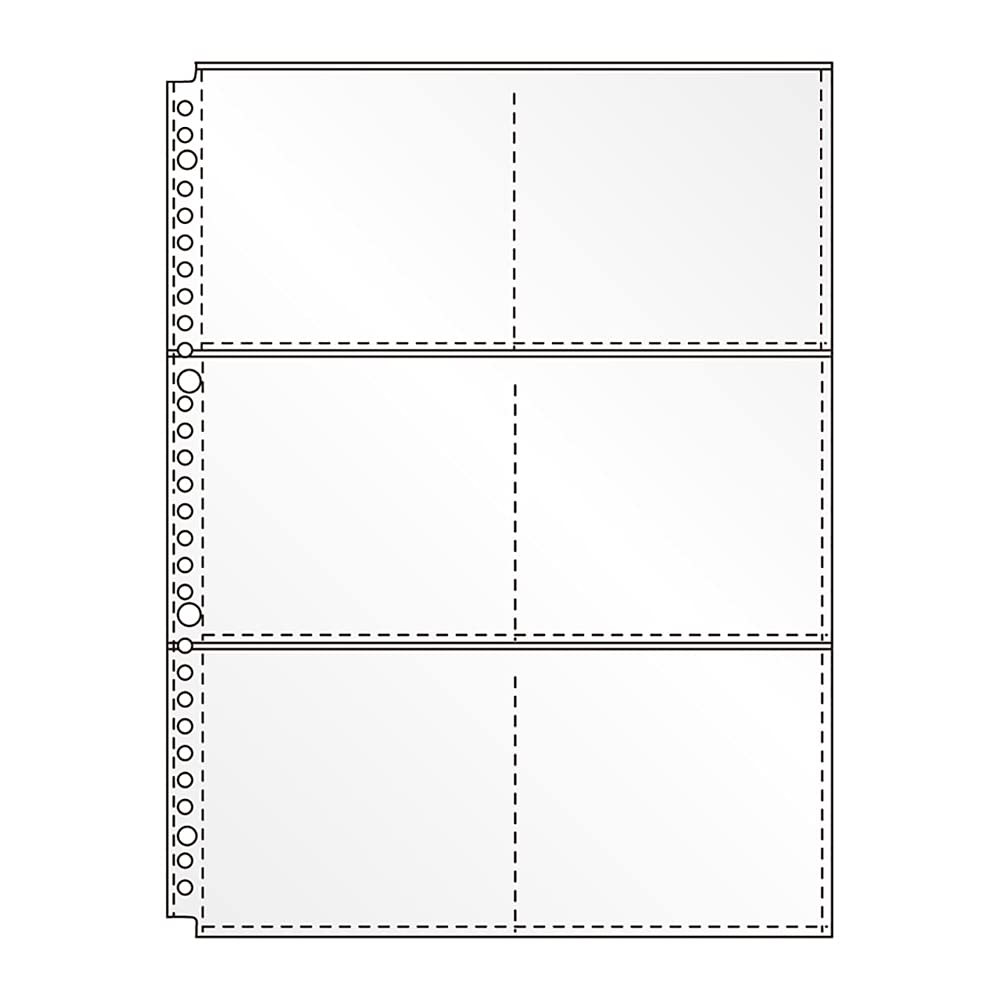 Collect Refill Clear Pocket Leaf A4 6-Pocket 30-Hole 2-Column 3-Column 10 Sheets S-4230