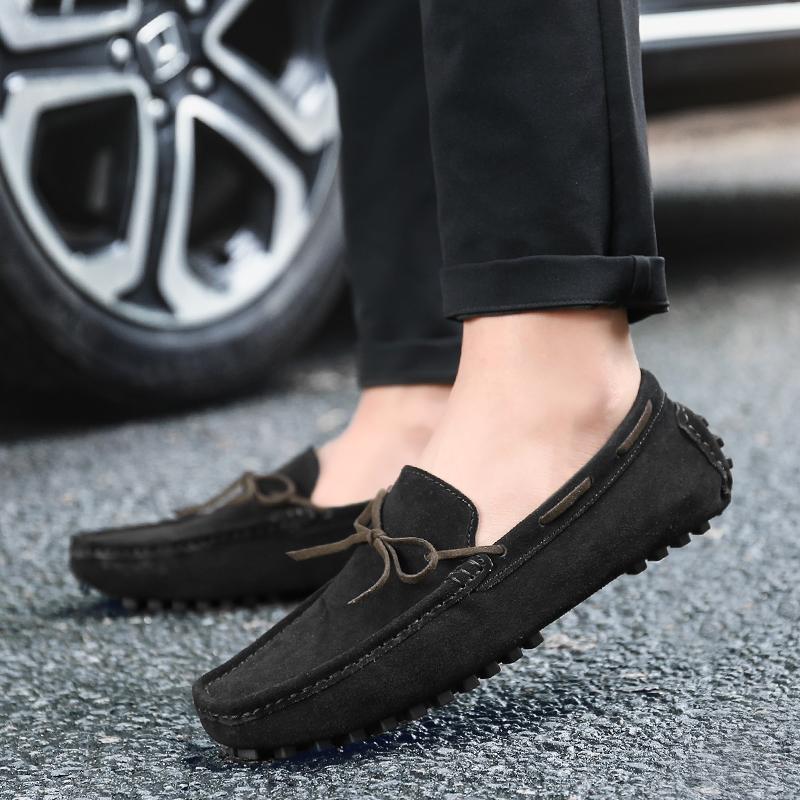 Fashion Casual men's shoes Classic Comfort and Soft Bottom Style Office daily outdoor walking Lightweight shoes Black versatile