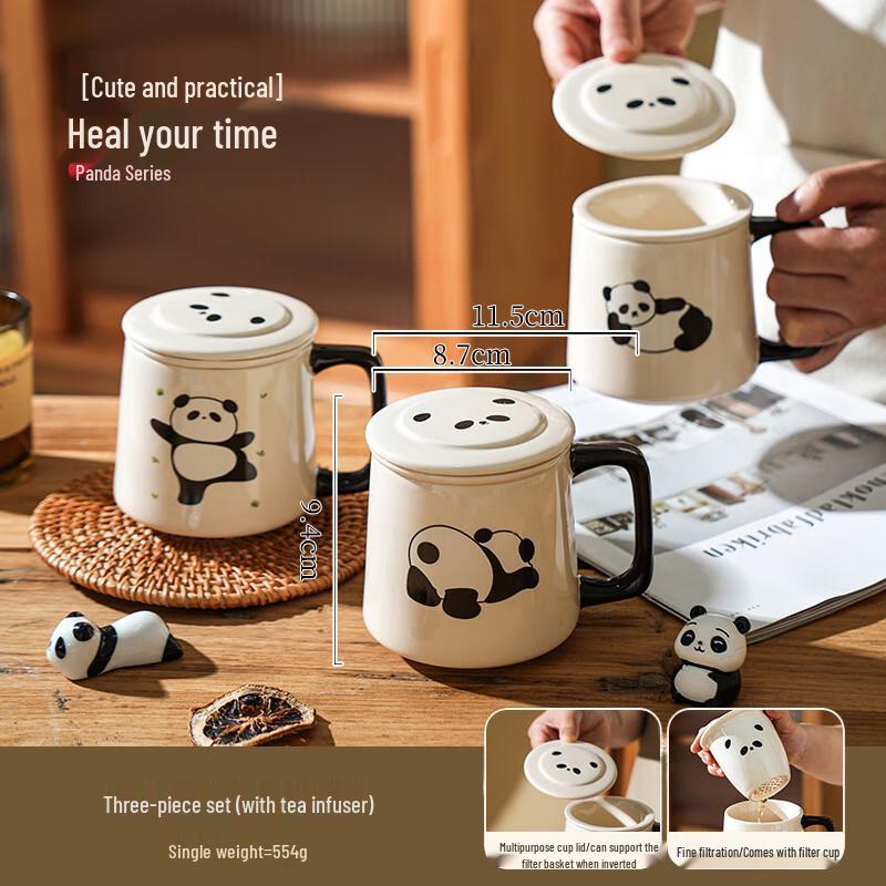 Panda Ceramic Tea Infuser Mugs and Accessories
