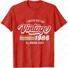 Vintage 1986 TShirt Limited Edition All Original Parts Retro Birthday Gift Idea For Men Born In 1986 Classic Striped Graphic Tee