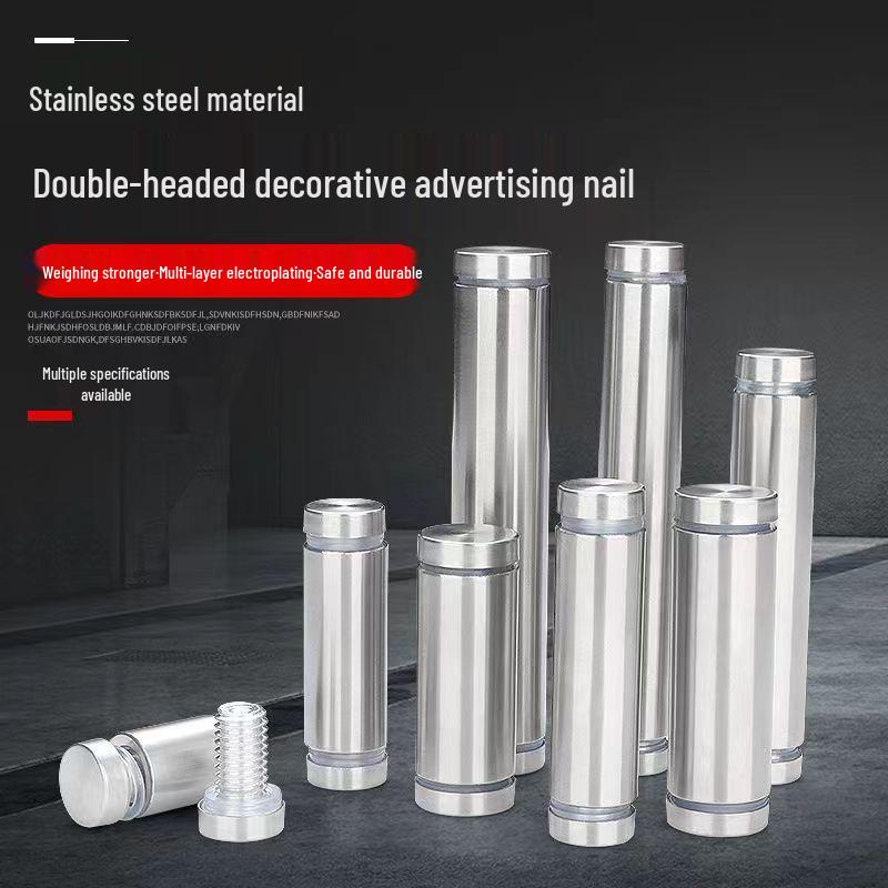 Stainless Steel Double-Headed Nail for Acrylic and Glass Clamping