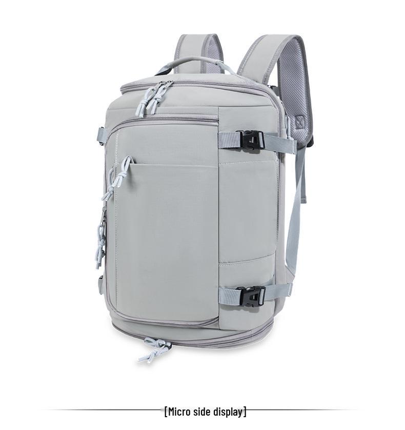 

16-inch Cross-Border Travel Backpack with Wet/Dry Separation, Large Capacity, Shoe Compartment - Ideal for Sports, Fitness, and Business Trips сірий колір