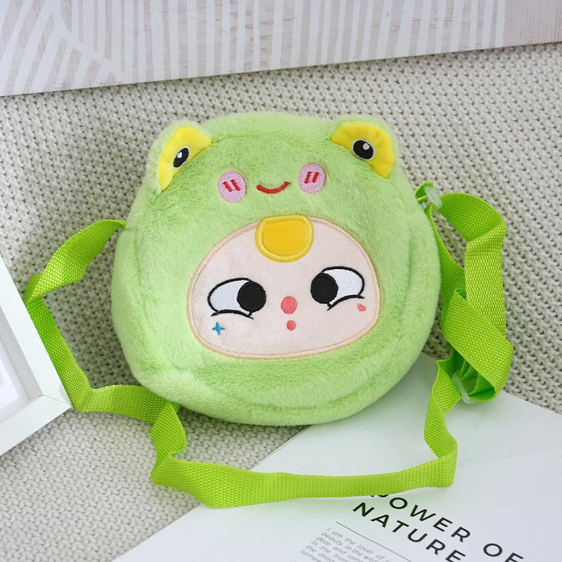 Dopamine Three Baby Single Shoulder Crossbody Bag Panda Rabbit Frog Plush Bags