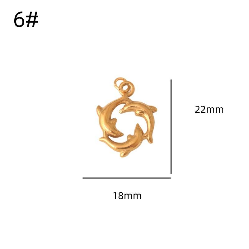 Ocean Series Stainless Steel Pendants: Starfish, Shell, Seahorse, Seashell, Dolphin, Whale Tail DIY Jewelry Accessories.