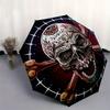Day of the Dead Sugar Skull Crossbones DecalUmbrella, Portable 3-Fold Umbrella for Men & Women,Christmas Gift ES289