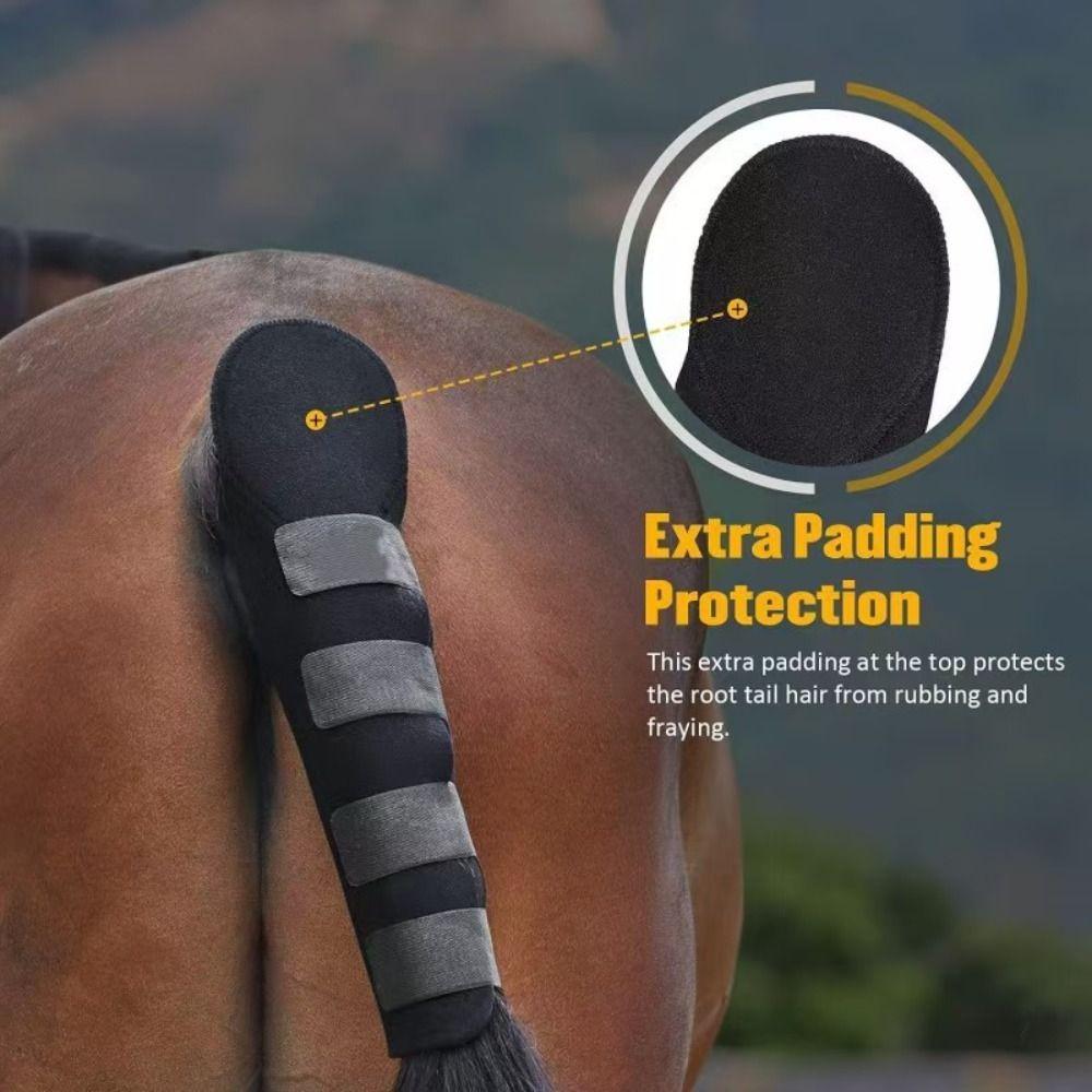 Breathable Ponytail Protective Cover Adjustable Fasteners Tail Bags  Horse Grooming Supplies