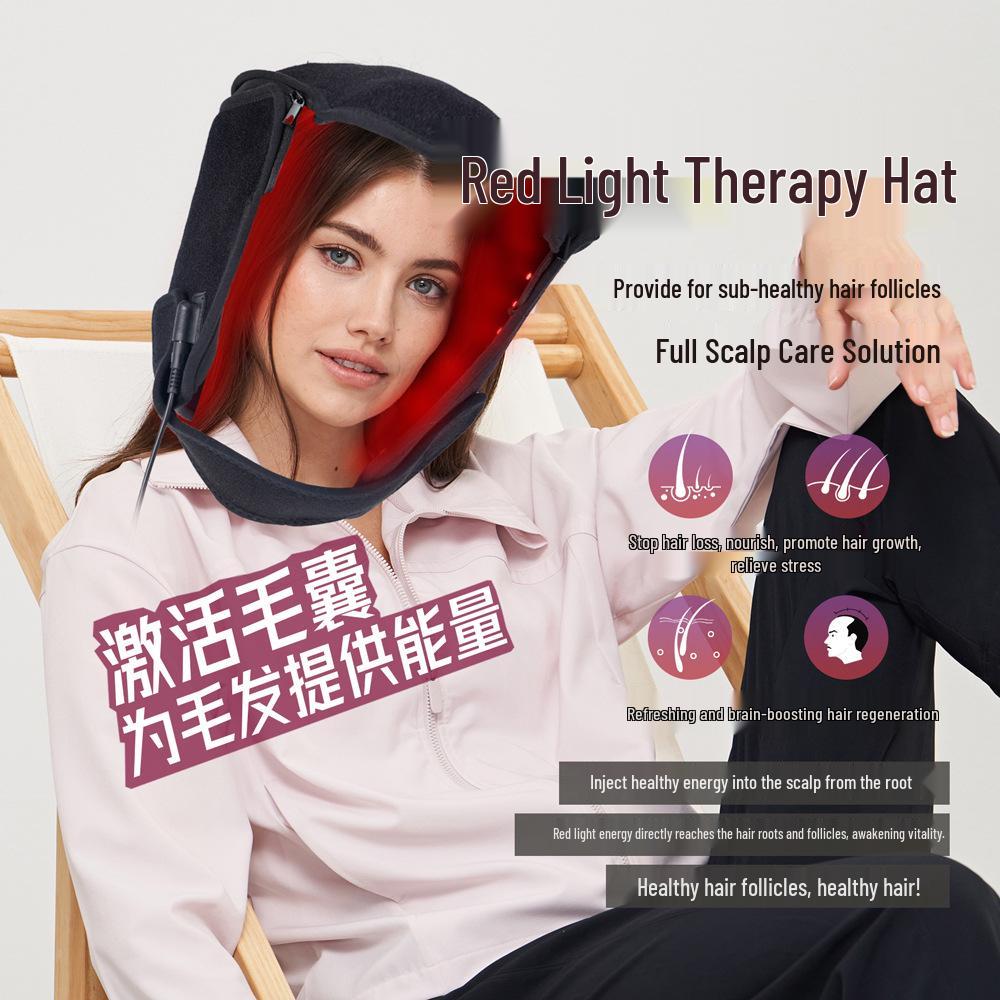 Red Light Hair Growth Device with Near-Infrared Therapy for Hair Care and Oil Control