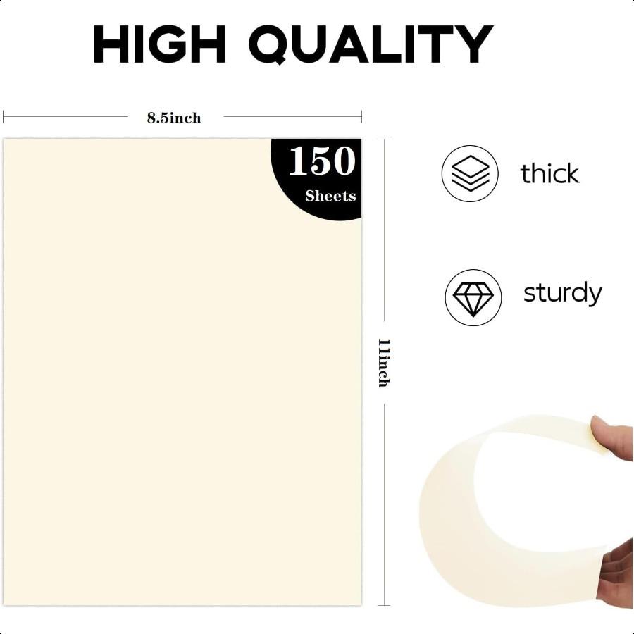 

Бумага для рисования кремового цвета 8,5x 11 для живописи, конструирования, оптом 80 г/м², крафтовая бумага для эскизов, дудлов, раскрашивания, 150 листов United States