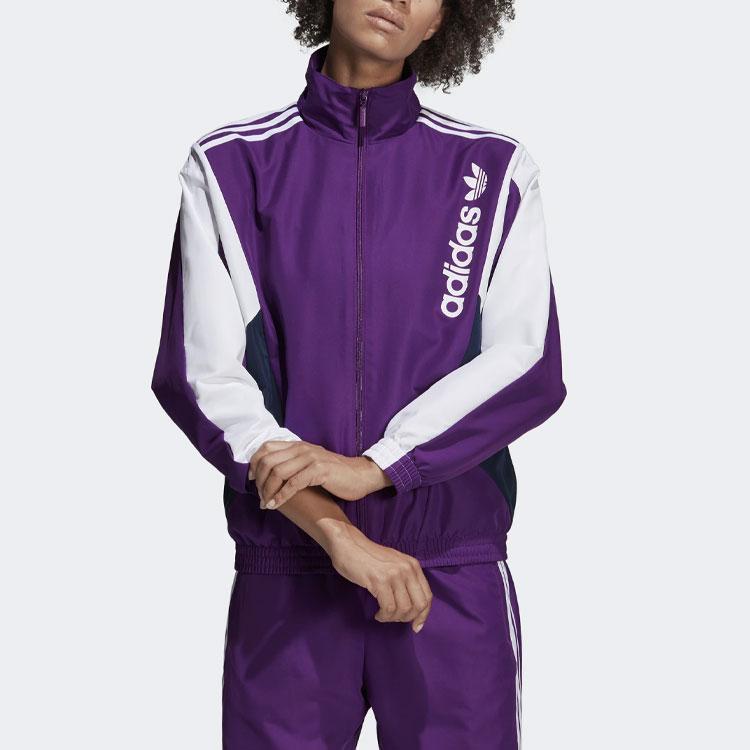Adidas Originals Jackets Women's Purple Stand Collar Moderate Other EC2178