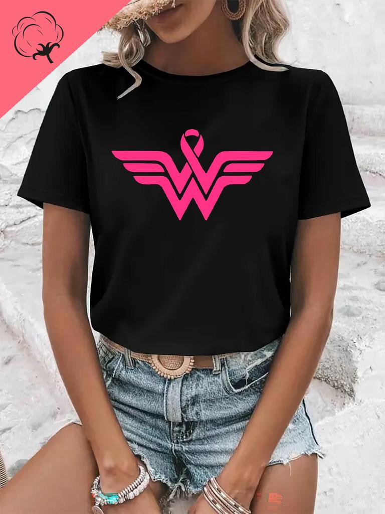 Awareness Womens Day TShirt Casual Loose Breathable Short Sleeve Comfortable Cotton Letter Graphic Goth Y2k Clothes