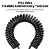 Black USB C To Type C Fast Charging Cable Elbow Car Spring Data Cable for Samsung Huawei Xiaomi Car