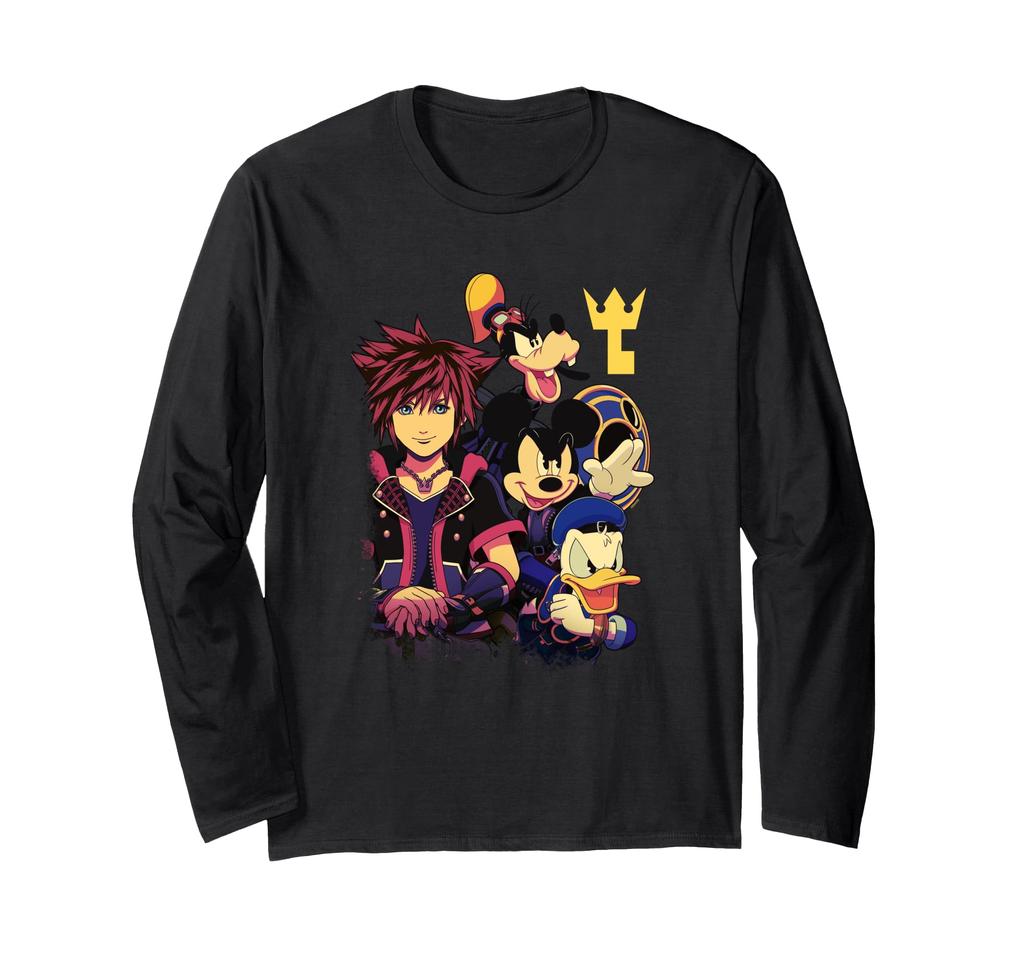 Kingdom Hearts Heroes War Dark Tones Long Sleeve T-Shirt